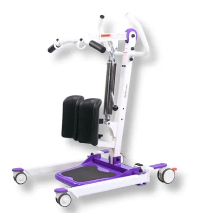 Sit to Stand Lift with 350 lbs. Weight Capacity and Cushioned Knee Pads - Hydraulic Powered
