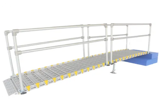 Lightweight Aluminum Wheelchair Ramp - Portable Ramp with 2 Handrails by Roll-A-Ramp | 26 in. Width