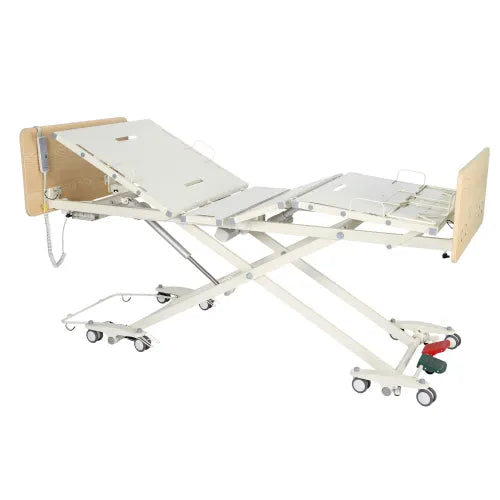 Hi Lo Hospital Bed - Fast-Raising Full Electric Bed with Head and Foot Boards by CostCare
