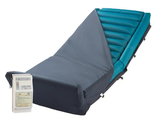 Alternating Pressure Mattress with Low Air Loss for Ulcers and Bed Sores with Viscoelastic Scratch Cover from Medline