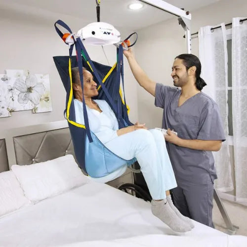 Close-up image of Portable Free Standing Overhead Ceiling Lift Track by Handicare
