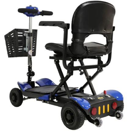 Optimus Automatic Folding Mobility Scooter by Discover My Mobility, Compact Design, 300 lbs Weight Capacity, Adjustable Armrest Width