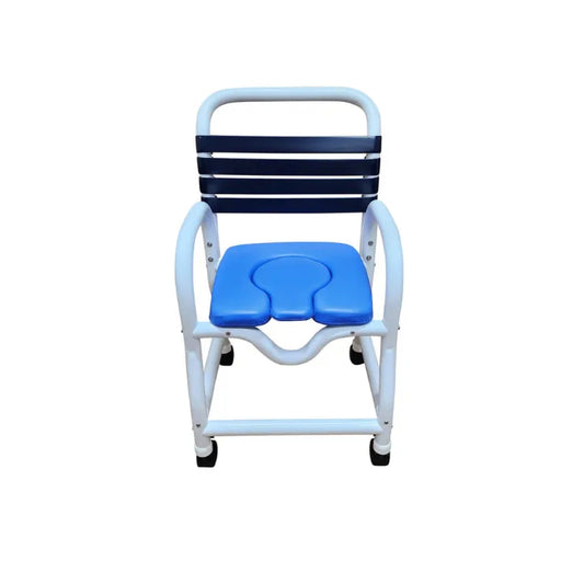 Hygienic Shower Chair with Infection Control, Soft Removable Seat, and Locking Casters | 310 lbs. Capacity - Deluxe New Era