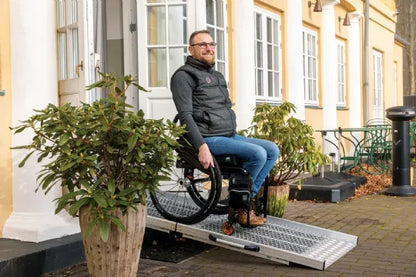 Stepless Wide Folding Pro- Portable Wheelchair Ramp