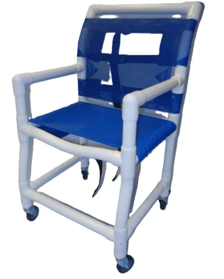 Heavy-Duty Shower Commode Chair with Fabric Sling Seat and 300 Pounds Capacity