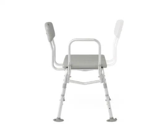 Close-up image of Shower and Bathtub Transfer Bench with Back Rest and Extra Safety Side Arm - 400 Pound Weight Capacity by Medline
