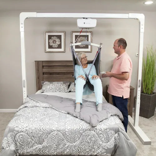 Handicare Portable Overhead Lift Castor Gantry System - Free Standing and Height Adjustable Holds 600 lbs.