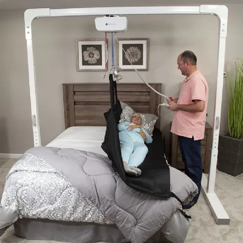 Handicare Portable Overhead Lift Castor Gantry System - Free Standing and Height Adjustable Holds 600 lbs.