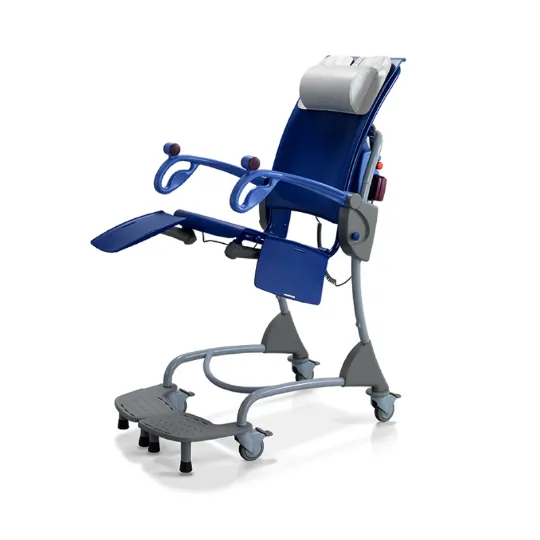 Close-up image of Carino Height-Adjustable Shower and Hygiene Commode Chair by ArjoHuntleigh (FULLY ASSEMBLED)