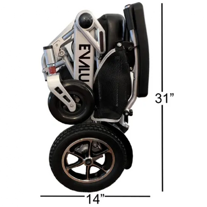 Evaluation Evolution Automatic Folding Electric Wheelchair by Discover My Mobility - FDA, TSA, and FAA Approved with 400 lbs Weight Capacity