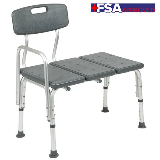 Flash Furniture Transfer Bath Bench Hercules Series - Ultrawide Lightweight - 300 lb. Capacity