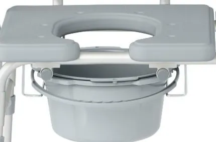 Close-up image of Shower Transfer Bench with Commode