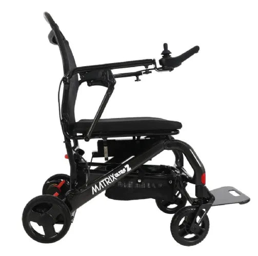 Matrix Ultra 2 Carbon Fiber Lightweight Electric Wheelchair by Discover My Mobility, Fully Assembled, Foldable, Built-In Anti-Theft System