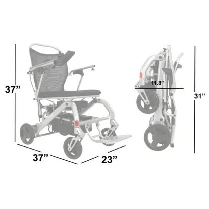 Matrix Ultra 2 Carbon Fiber Lightweight Electric Wheelchair by Discover My Mobility, Fully Assembled, Foldable, Built-In Anti-Theft System