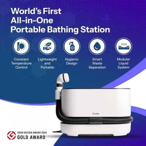Close-up image of Portable Shower System for Elderly | SwitleBODY by Key Way Medical