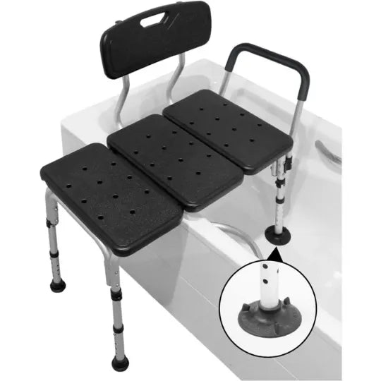 Tub Transfer Bench with Adjustable Height and 220 Lbs. Capacity by PEPE Mobility
