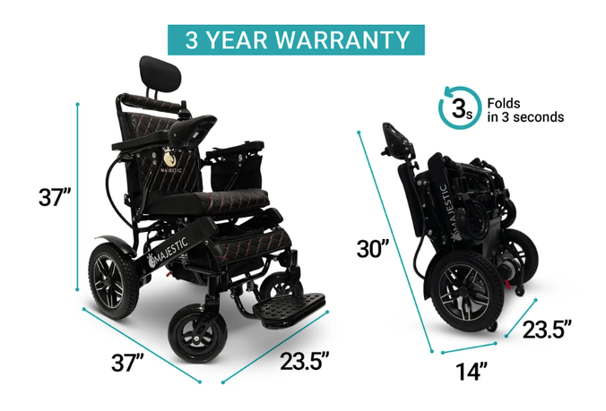 MAJESTIC IQ-8000 Lightweight Electric Wheelchair
