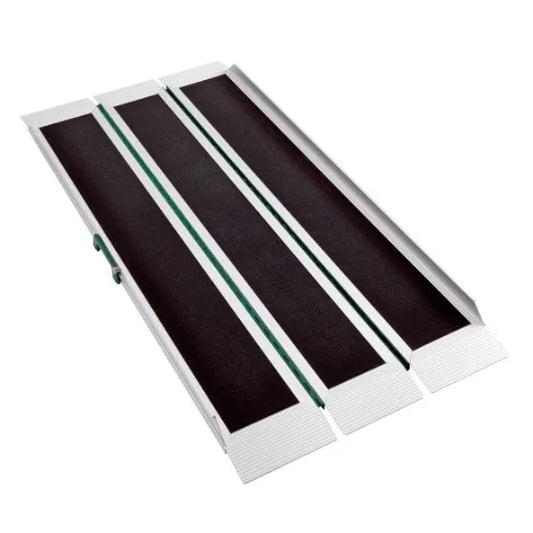 Portable Wheelchair Ramp for Wheelchairs and Mobility Scooters, Non-Skid Surface, Folding Handles, Stepless EasyFold Pro 3 by Guldmann