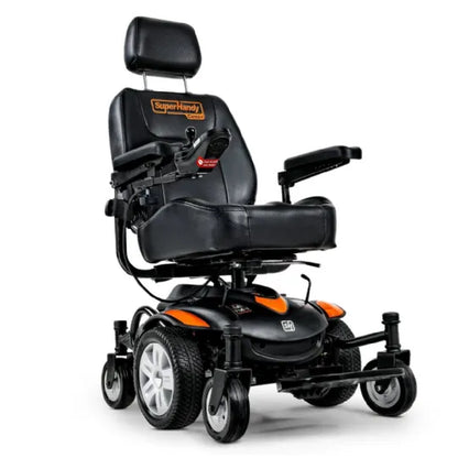All Terrain Electric Wheelchair with Mid-Wheel Drive | GoRide CRX Powerchair by SuperHandy