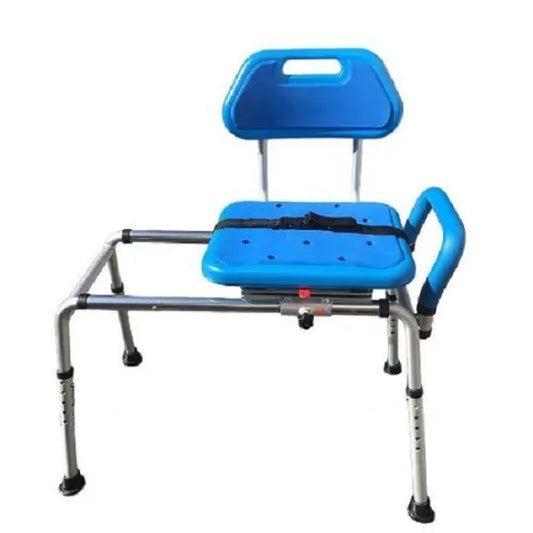 Premium Sliding Tub Transfer Bench with Padded Swivel Seat by Platinum Health