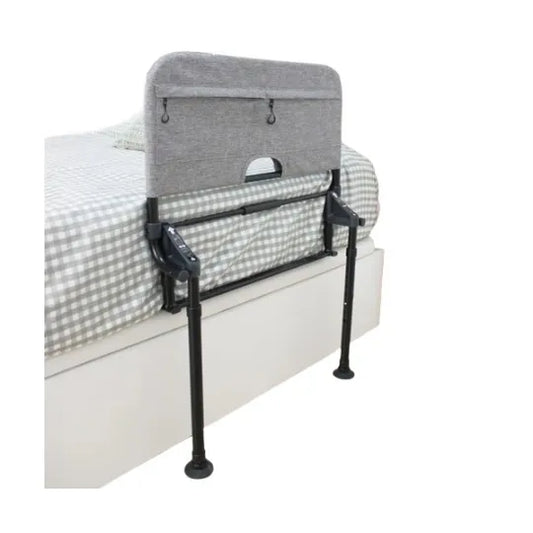 Bed Assist Rail with Legs, Adjustable and Folding with Storage Pockets by KMINA
